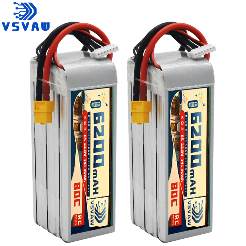 6S Lipo Battery 22.2V 5000Mah - アップグレードされた VSVAW 6S 22.8V 80C/160C 6200mAh