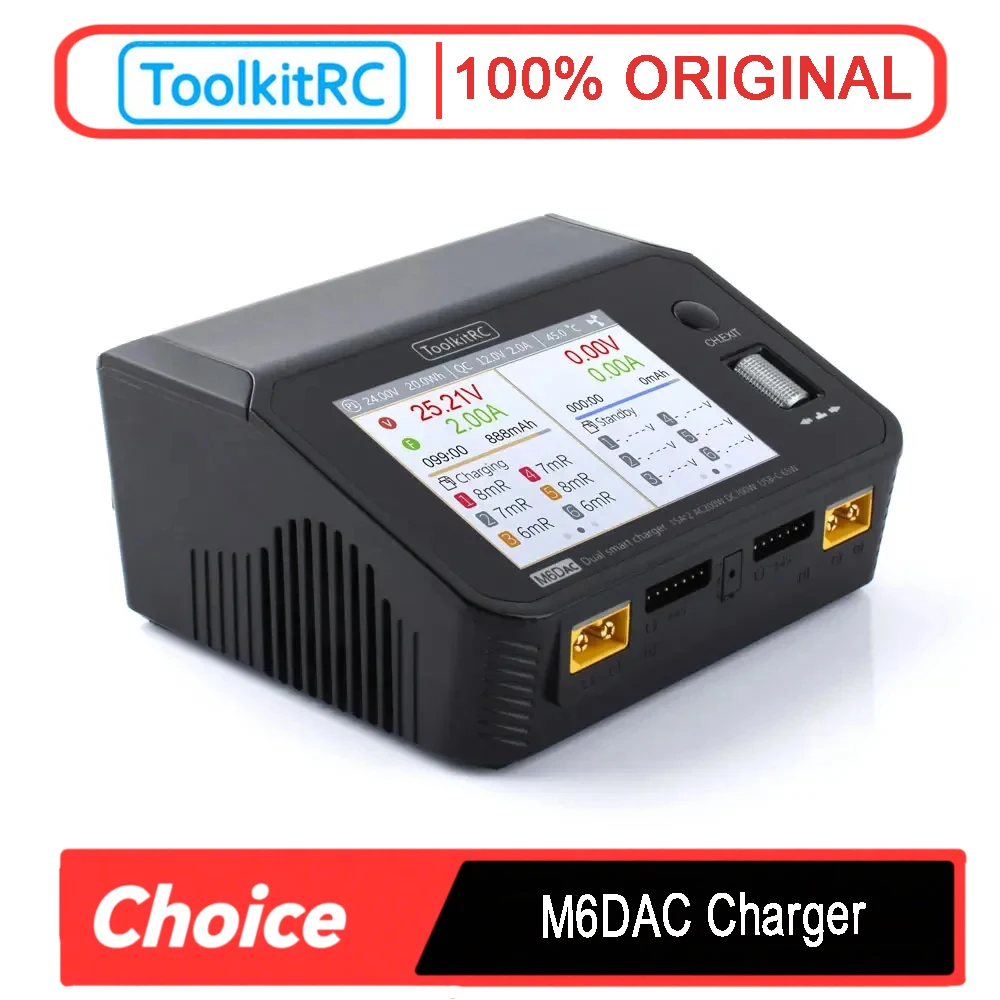 Toolkitrc M6Dac Smart Charger - ToolkitRC M6DAC デュアルチャンネル 700W DC スマート充電器/放電器