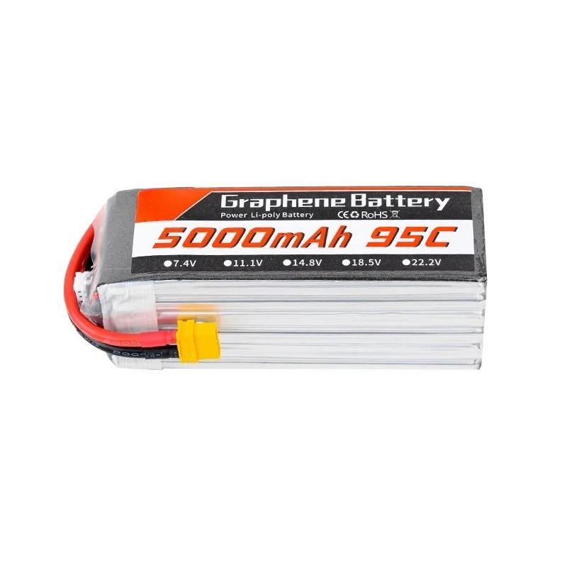6S 22.2V 5000mAh 95C グラフェンLiPo - 6S Lipo Battery 22.2V 5000Mah のレビューと価格